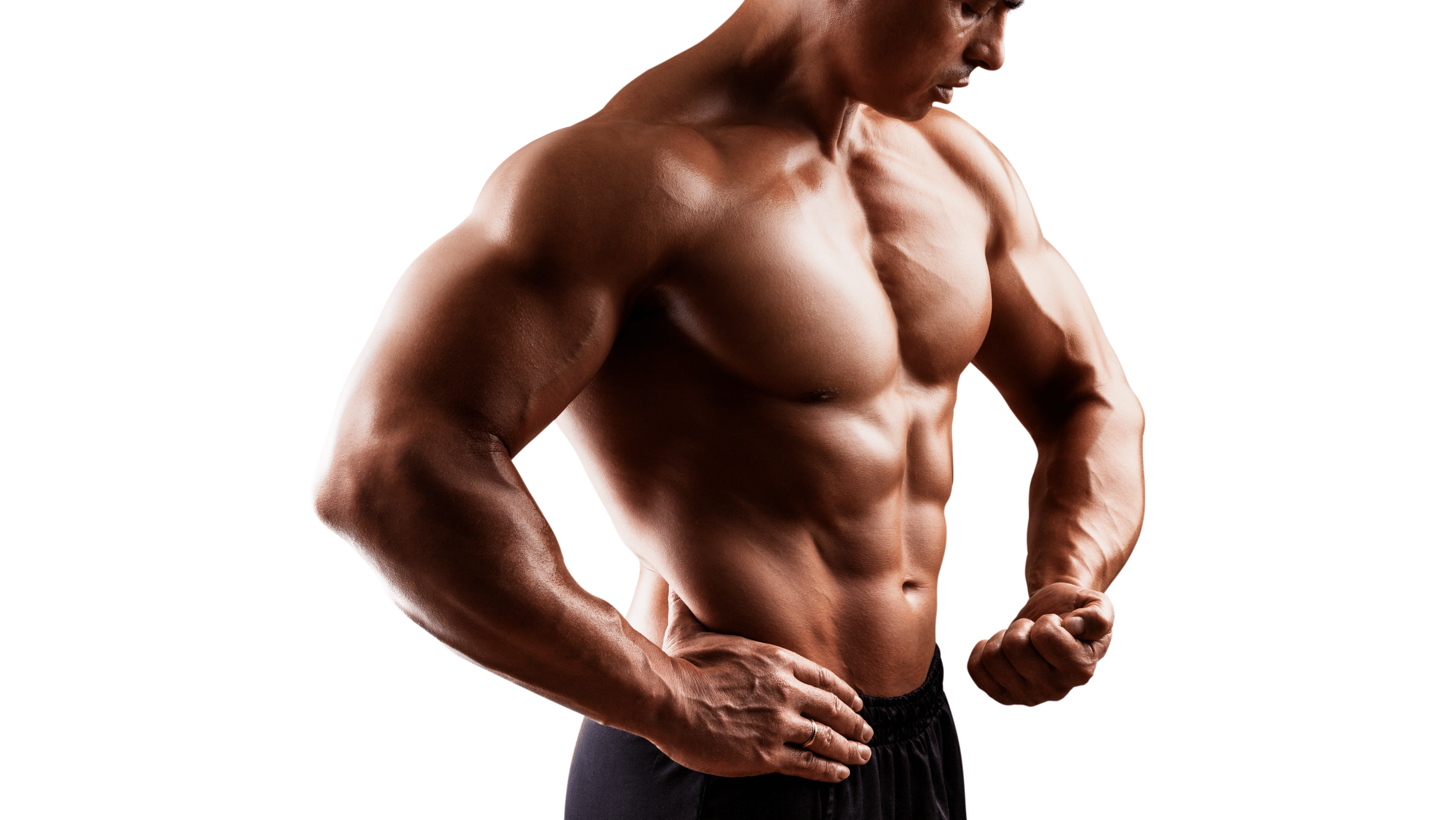 A photo of a muscular man.