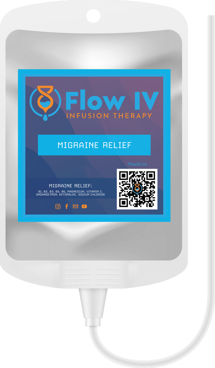 an image of the flow iv migraine iv bag
