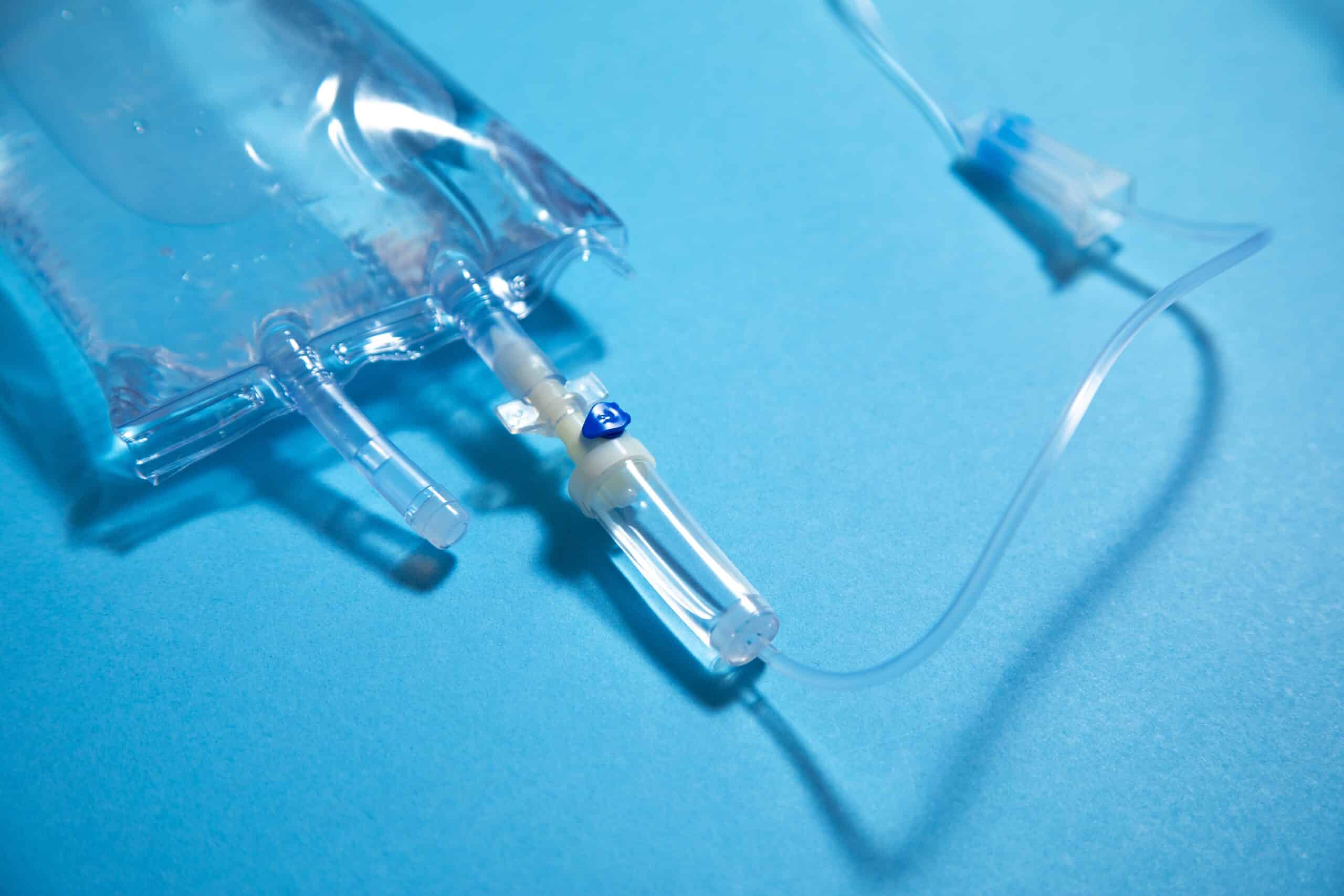 A photo of an iv bag